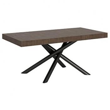 Mesa extensible Famas 90x180/440 cm con estructura de nogal antracita