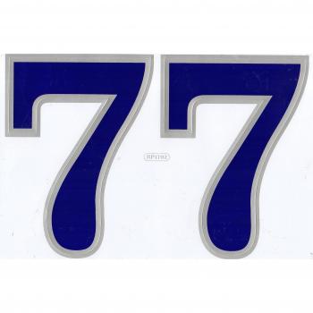 Azul 7 Esfera Número Número Altura 166 mm adhesivos pantalla 1 hoja 270 mm x 180 mm resistente a la intemperie