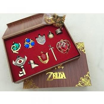 Caja de madera con pendientes o llaveros de The Legend of Zelda Twilight Princess