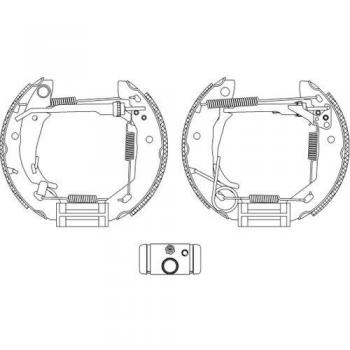 Kit de frenos HELLA 8DB 355 005-061 para disco y tambor, compatible con MERCEDES-BENZ Clase A
