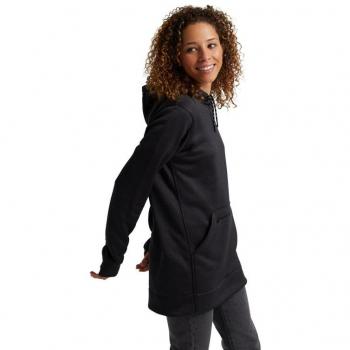 Sudadera con Capucha Burton Oak Long para Mujer en Negro Verdadero Heather