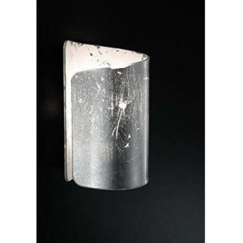 Lámpara de mesa Selène Papiro, plata y vidrio con acabado en hoja de plata