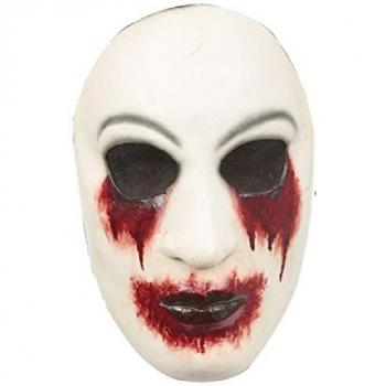 Máscara de Látex Ojos Sangrantes, Línea Creepy Pasta, Pintada a Mano, Talla Única Adulto, Ideal para Halloween y Fiestas de Disfraces