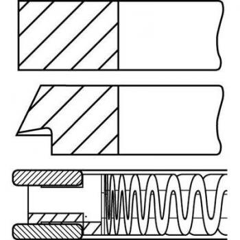 Juego de segmentos GOETZE 08-141300-10 Piston Ring Kit