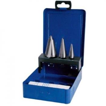 Juego de Brocas de Escariado para Chapa HSS 3 Piezas (3-14 mm, 4-20 mm, 16-30.5 mm) - 50010177