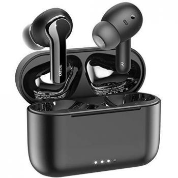 TOZO NC2 Auriculares Híbridos Inalámbricos con Cancelación Activa de Ruido, Detección In-Ear ANC, 5.2 Impermeable IPX6 Bluetooth, Auriculares Inmersivos de Graves Profundos Premium, Negro
