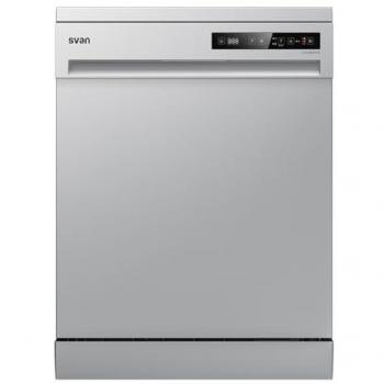 Lavavajillas Svan SJ13601EDX Inox 14 Cubiertos, 60 cm, 1890W, 2 Bandejas, 6 Programas, Display LED Táctil, Función Stop&Go, E