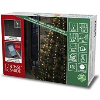 Manto LED para árbol de Navidad Konstsmide con control por aplicación, 240 luces interiores