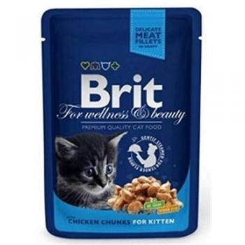 Bolsillo Brit Premium Cat Bolsas de pollo para los gatitos 100g Brit, bolsas, Gatos