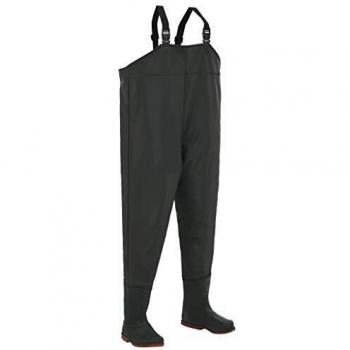 vidaXL Vadeador con Botas Verde Talla 45 Pesca Impermeable Agua Deporte Ropa