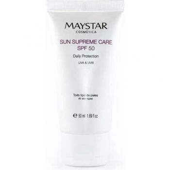 MAYSTAR Skincare - Protector Solar Facial Diaria Sun Supreme SPF 50 - 50 ml - Crema Solar Reparadora de Protección Diaria