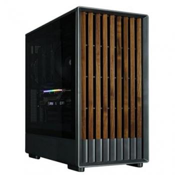 Caja Mini Torre Zalman P10 Namu mATX Negra con Lateral de Vidrio Templado y Frontal de Madera