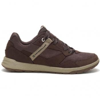 Zapatillas de piel unisex Caterpillar Quest Runner en color marrón con cordones