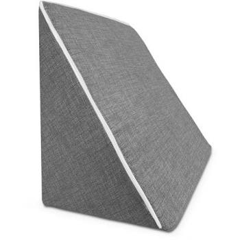 Almohada de Lectura Ergonómica en Forma de Cuña 50x40x40 cm con Funda Lavable y Relleno de Espuma de Alta Densidad - Gris