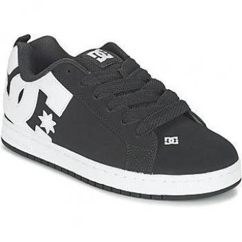 DC Shoes Court Graffik Zapatillas para Hombre, Negro y Blanco, Talla 45.5 EU, Material: Ante