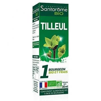 Tila Bio 30 ml - Santarome, extracto de tila ecológico, 100% natural, sin conservantes ni aditivos, adecuado para vegetarianos y veganos
