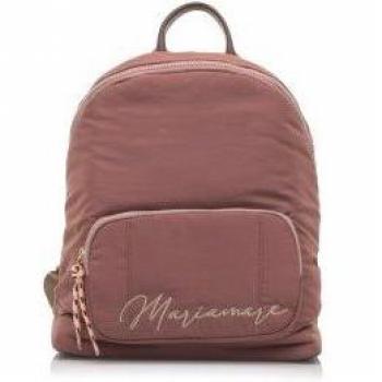 Mochila Mariamare Cremi Rosa con Detalles en Color Dorado