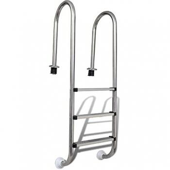 vidaXL Escalera Piscinas 3 Peldaños Acero Inoxidable 304 120 cm Escalinata Escala SPA Jacuzzi