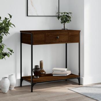 Consola de Roble Marrón 75x34,5x75cm Madera Multicapa