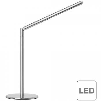 Lámpara de Escritorio LED Bombay 6W Fija en Acero, 540lm, Color Plateado