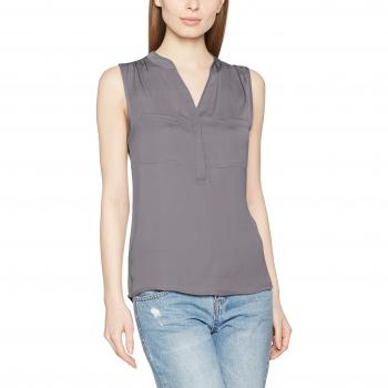 VILA CLOTHES Vimelli S/l Pocket Top-Noos, Camiseta sin Mangas para Mujer, Gris