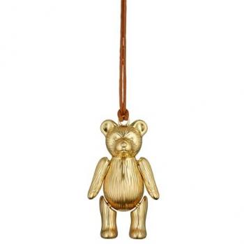 Waterford Golden Christmas Teddy Bear Ornament
