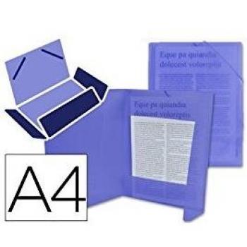 CARPETA BEAUTONE GOMAS SOLAPAS 34962 POLIPROPILENO DIN A4 AZUL TRANSPARENTE