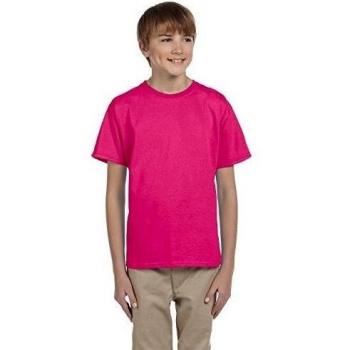 Algodón Gildan Ultra - Jóvenes Camiseta de algodón 100% 2000B Rosa diseño de heliconia Medium