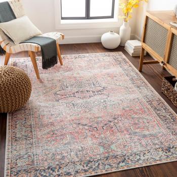 Surya Alfombra Vintage Lavable Rosa 160x213 cm