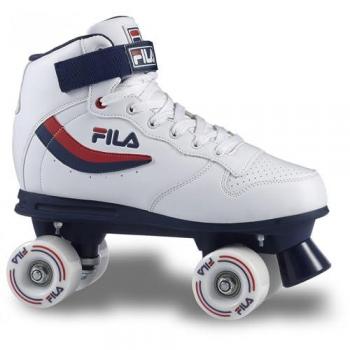 Fila Quad Roller Skates Ace - White/Blue/Red, Size 40