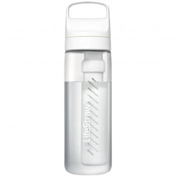 LifeStraw Go Water Bottle with 2-Stage Filter, 650 ml, BPA-Free Plastic, Polar White