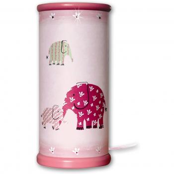 Lámpara de mesa LED Elefante Rosa Encantadora