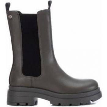 Botines Xti para Mujer 140217 Color Verde Kaki con Altura de Tacón de 5cm y Cierre de Cremallera
