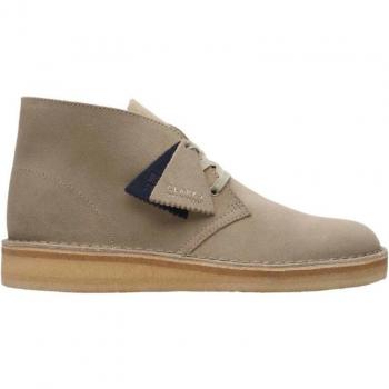 Clarks Desert Coal Suede Leather Men's Boots - Taupe/Beige