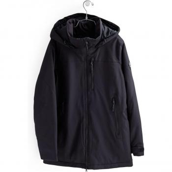 Chaqueta de mujer Lelah Burton, capucha, color negro, talla XS
