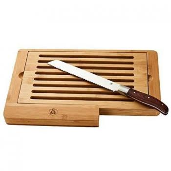 LAGUIOLE - Tabla de Pan con Cuchillo para Pan - - Marrone