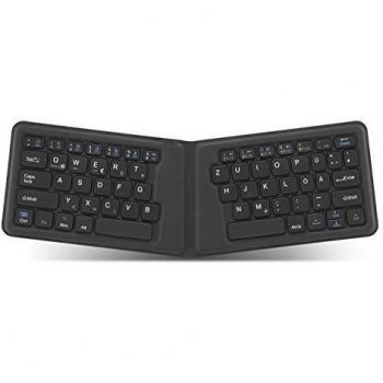 Supremery teclado Bluetooth Wireless Keyboard - plegable, sin cuerda, diseño ergonómico y ultra delgado para Windows PC / Tablet / Smartphone