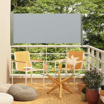 Toldo lateral retráctil de jardín gris 160x300 cm