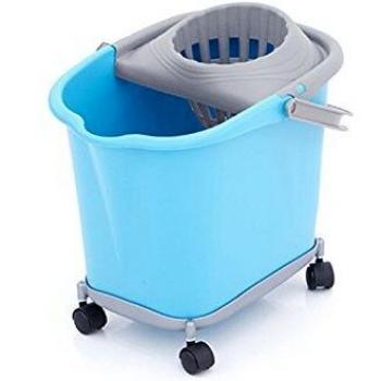 Plastiken 6215RU - Cubo fregona rectang. 16L. c/ruedas, surtido: colores aleatorios