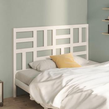Cabecero para cama de madera maciza de pino blanco 156x4x104 cm