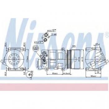 Compresor de aire acondicionado NISSENS 89202