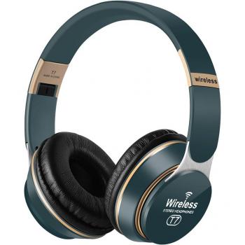Auriculares T7 Bluetooth deportivos inalámbricos con micrófono y soporte para tarjeta TF