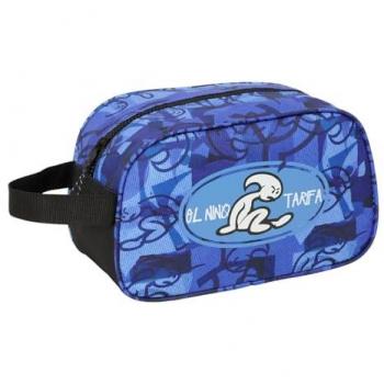 Neceser Escolar Infantil Adaptable a Carro El Niño Roller Azul con Asa, Fácil Limpieza, 26x12x15 cm