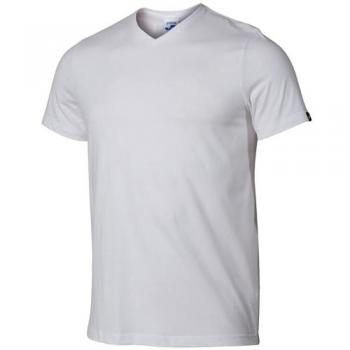 Camiseta manga corta hombre Joma Versalles blanca, 100% algodón, corte regular, logo Joma bordado en el pecho, ideal para uso diario y actividades deportivas