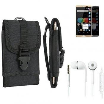 bolsa del cinturón / funda para Allview P8 eMagic, negro + Auriculares | caja del teléfono cubierta protectora bolso - K-S-Trade