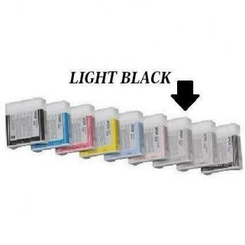 Cartucho de Tinta Pigmentada 220ml Negro Claro Compatible para Epson Pro7800, 7880, 9800, 9880
