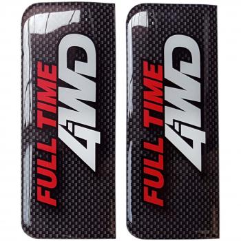 4 WD FULL TIME número placa pegatina para carbono 3d resina Gel, curvada