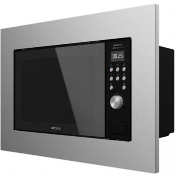 Cecotec GrandHeat 2000 Built-In SteelBlack Microondas Integrable con Grill, 700 W, 20 Litros, Acero Inoxidable y Negro, 9 Funciones Preconfiguradas, Quick Start