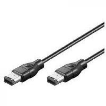 Microconnect 6P-6P 2m 6-p Negro - Cable FireWire