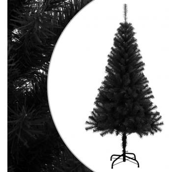 vidaXL Artificial Christmas Tree with Stand Black 150 cm PVC